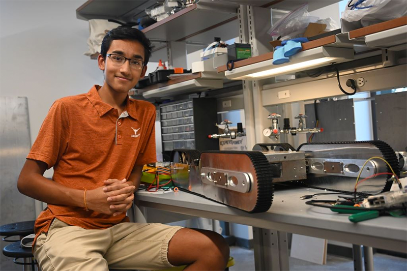 This FirstYear Student Invented a FireFighting Robot Texas ECE